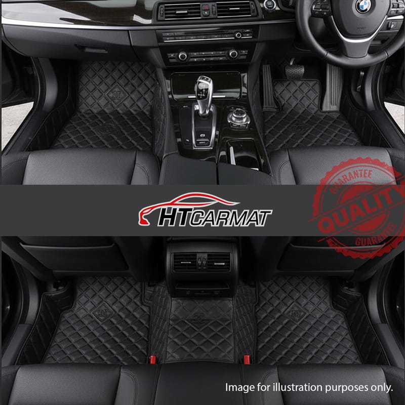 Premium Custom Car Floor Mats Brown Stripe - Image 8