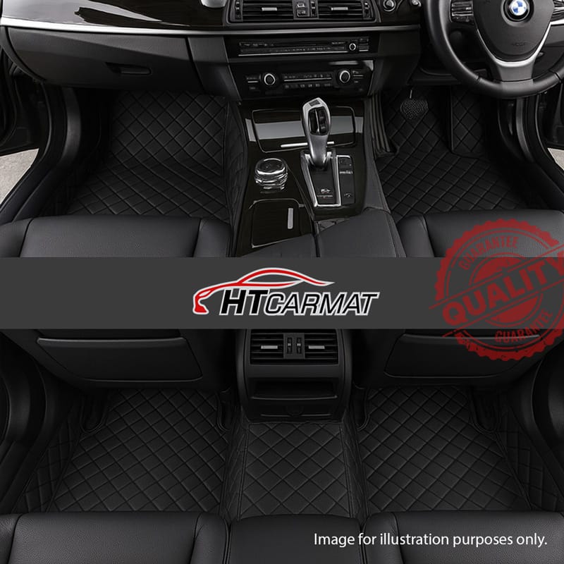 Premium Custom Car Floor Mats Brown Stripe - Image 5